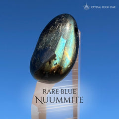 Rare Blue Nuummite Drilled Stone Pendant
