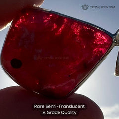 Rare Greenland Tugtupite UV Reactive Silver Pendant