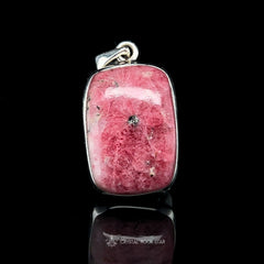 Tugtupite Sterling Silver Pendant, UV Reactive