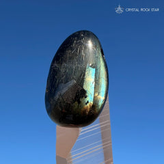 Rare Blue Nuummite Drilled Stone Pendant