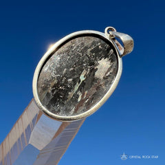 Greenland Nuummite Silver Oval Pendant