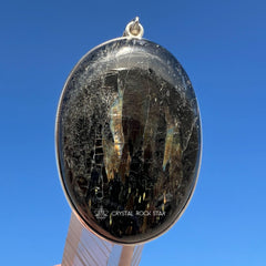 Greenland Nuummite Silver Oval Pendant