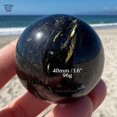 Greenland Nuummite Sphere 1.6"
