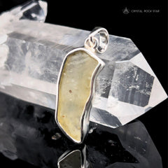 Libyan Desert Glass Tektite Silver Pendant