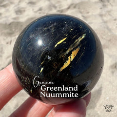 Greenland Nuummite Sphere 1.6"