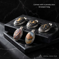 Copper Inclusion Pendant - Sterling Silver