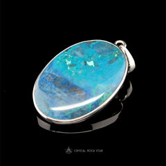 Shattuckite Crystal Sterling Silver Pendant