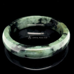 Jade Crystal Bangle Round Bracelet 58.5mm