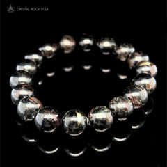 Arfvedsonite Beaded Stretch Bracelet 10mm