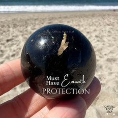 Flashy Greenland Nuummite Stone Sphere 1.6"