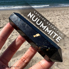 Nuummite Point Wand Obelisk 3.9"