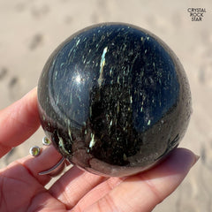 2.3" Greenland Nuummite Sphere (Reserved - TK)