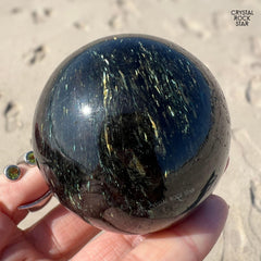 2.3" Greenland Nuummite Sphere (Reserved - TK)