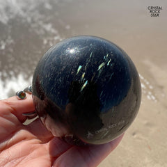 2.3" Greenland Nuummite Sphere (Reserved - TK)