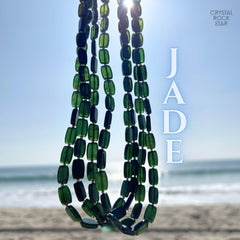 Icy Greenland Jade Silver Beaded Necklace 18"