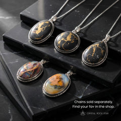 Copper Inclusion Pendant - Sterling Silver