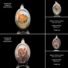 Copper Inclusion Pendant - Sterling Silver