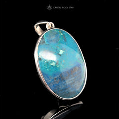 Shattuckite Crystal Sterling Silver Pendant