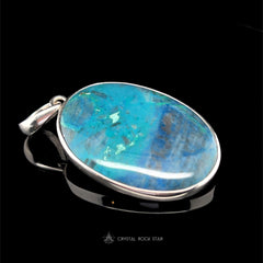 Shattuckite Crystal Sterling Silver Pendant