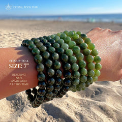 Genuine Jade Beaded Stretch Bracelet 8mm