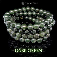 Genuine Jade Beaded Stretch Bracelet 8mm