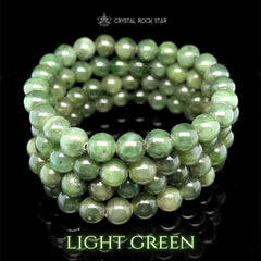 Genuine Jade Beaded Stretch Bracelet 8mm