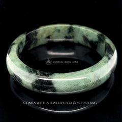 Jade Crystal Bangle Round Bracelet 58.5mm
