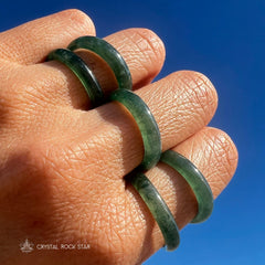 Natural Jade Ring - Luck & Protection Crystal