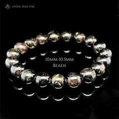 Arfvedsonite Beaded Stretch Bracelet 10mm