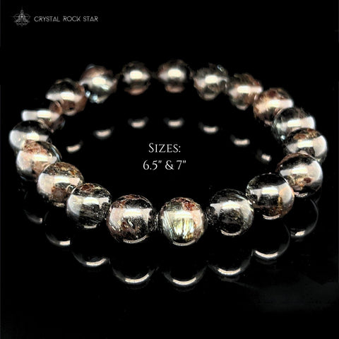 Arfvedsonite Beaded Stretch Bracelet 10mm