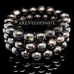Flashy Arfvedsonite Bracelet - 8mm 10mm Beads