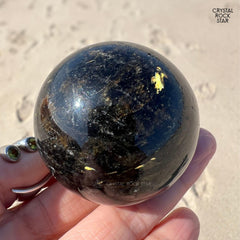 2" Greenland Nuummite Sphere 50mm Rare Crystal Ball