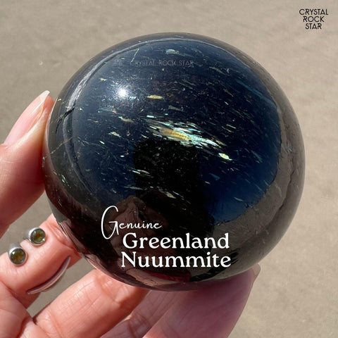 2.3" Greenland Nuummite Sphere (Reserved - TK)