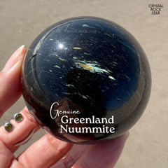 2.3" Greenland Nuummite Sphere (Reserved - TK)