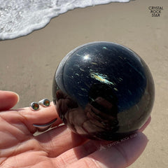 2.3" Greenland Nuummite Sphere (Reserved - TK)