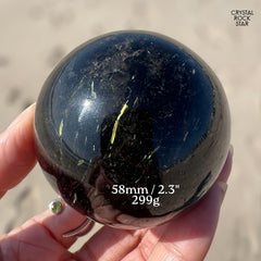2.3" Greenland Nuummite Sphere (Reserved - TK)