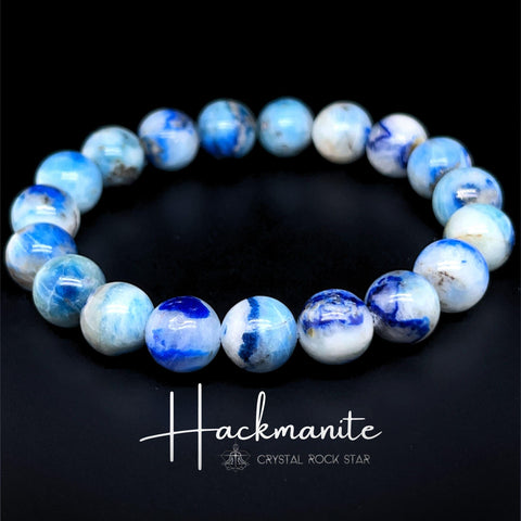 Hackmanite Lazurite Pyrite Bracelet 11mm Beads