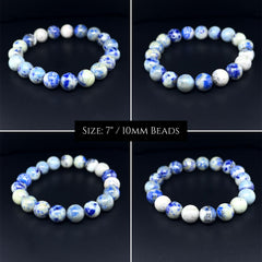 Hackmanite Fluorescent Stretch Bracelet 10mm Bead