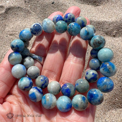 Hackmanite Lazurite Pyrite Bracelet 11mm Beads