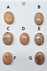 Peach Moonstone Palm Stone