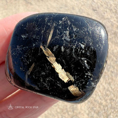 Greenland Nuummite With ! Symbol 1.2"