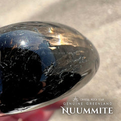Greenland Nuummite Flashy Tumbled Stone 1.2"