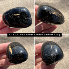 Greenland Nuummite Flashy Tumbled Stone 1.2"