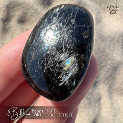 Rare Blue Flash Nuummite Tumbled Stone 1.1"