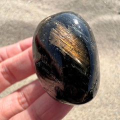Flashy Greenland Nuummite Tumbled Stone 1.2"