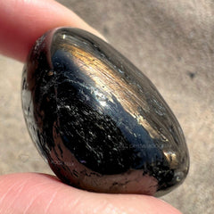 Flashy Greenland Nuummite Tumbled Stone 1.2"