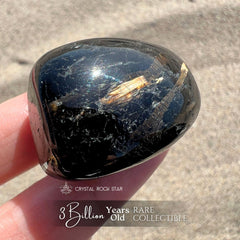 Greenland Nuummite Flashy Tumbled Stone 1.2"