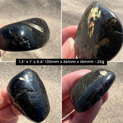 Flashy Greenland Nuummite Tumbled Stone 1.3"