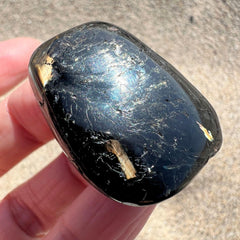 Flashy Greenland Nuummite Tumbled Stone 1.3"