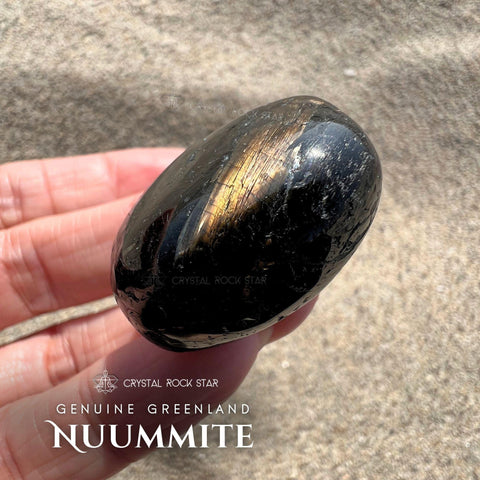 Flashy Greenland Nuummite Tumbled Stone 1.2"